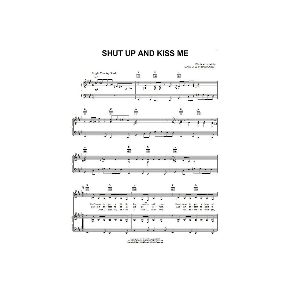 Shut Up And Kiss Me