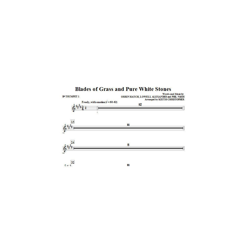 Blades Of Grass And Pure White Stones - Bb Trumpet 1