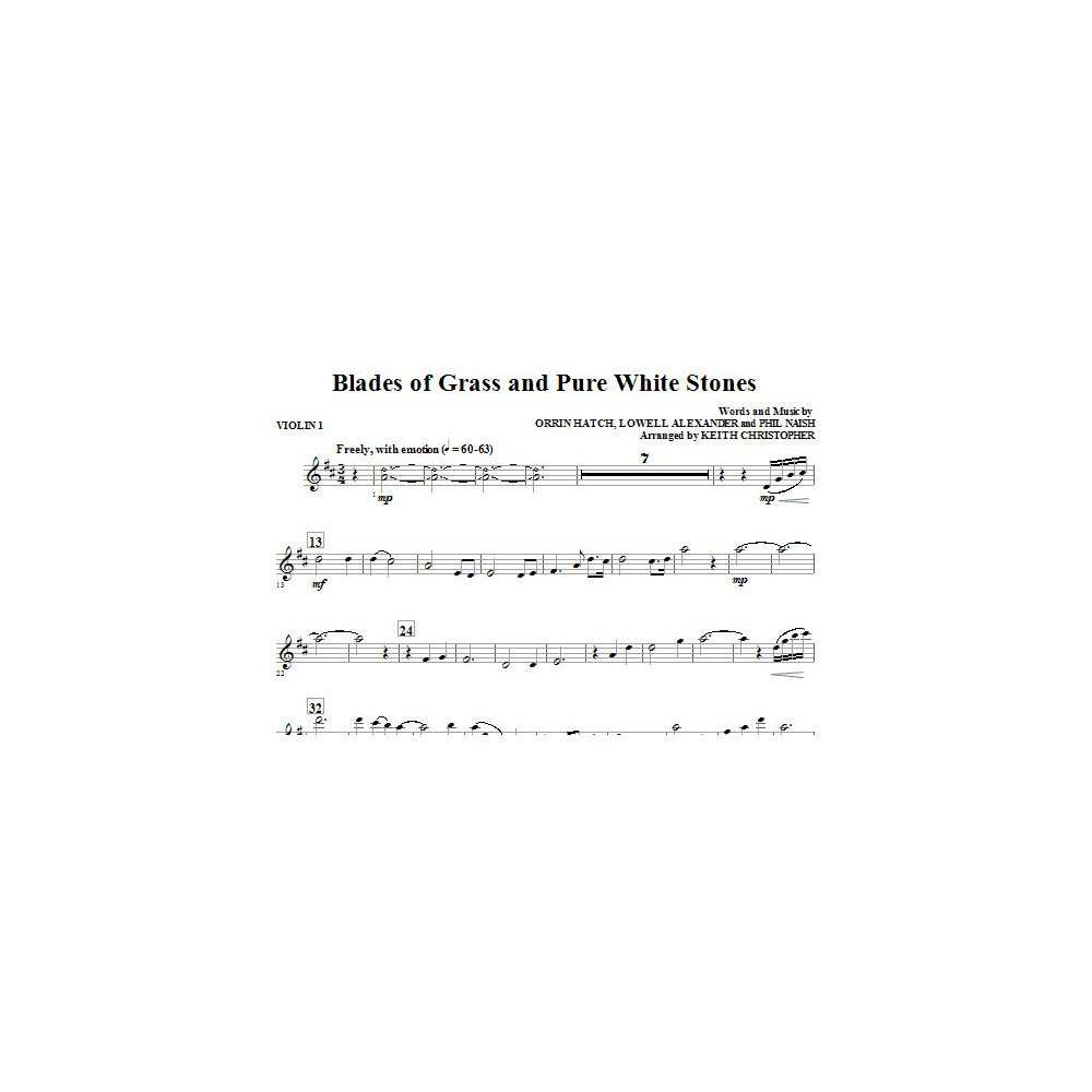 Blades Of Grass And Pure White Stones - Violin 1