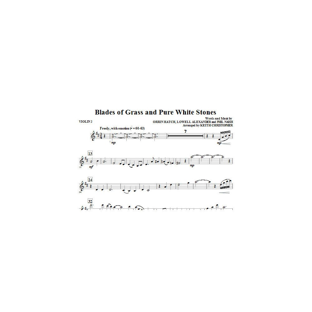 Blades Of Grass And Pure White Stones - Violin 2