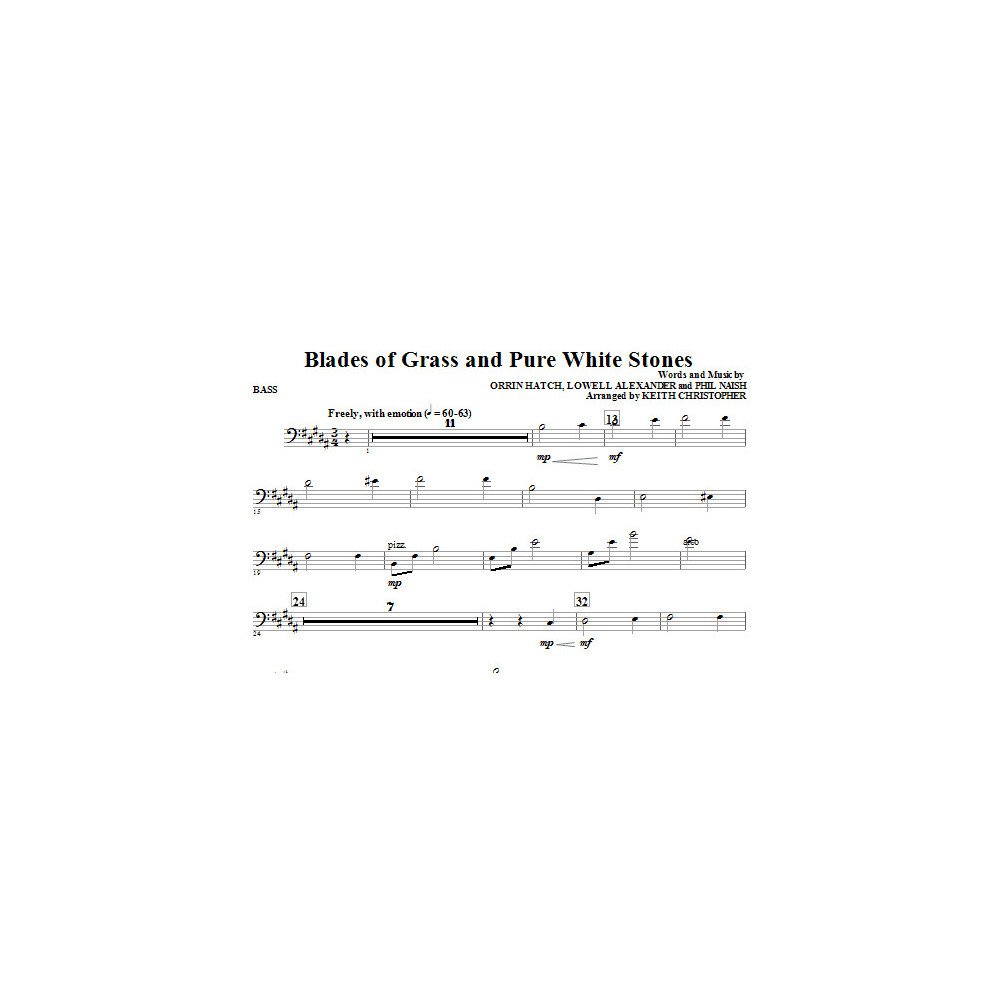 Blades Of Grass And Pure White Stones - Bass