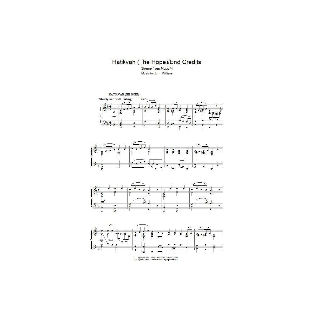 Hatikvah (The Hope)/End Credits (from Munich)