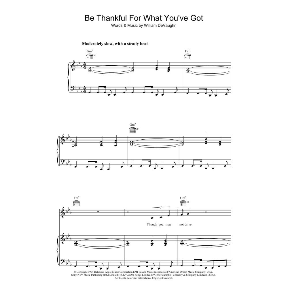 Be Thankful For What You Got