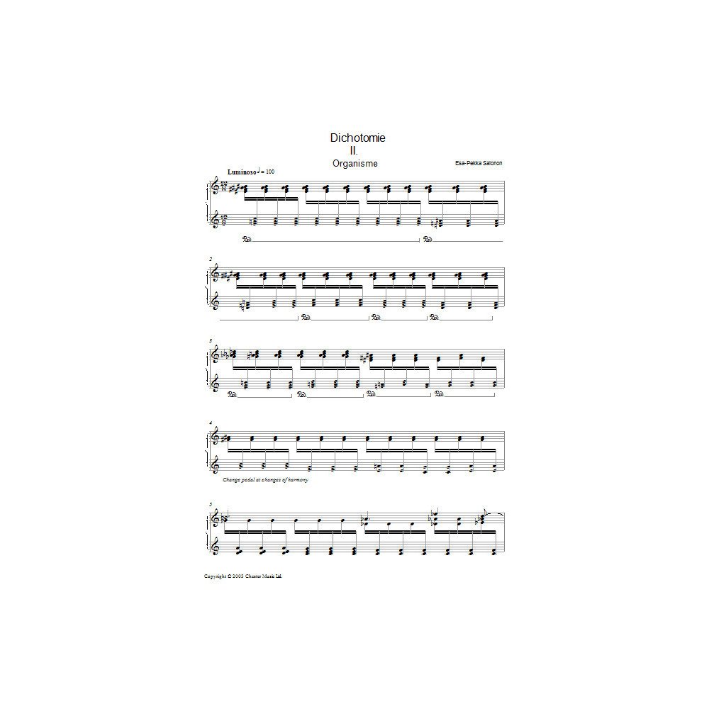 Dichotomie II - Organisme