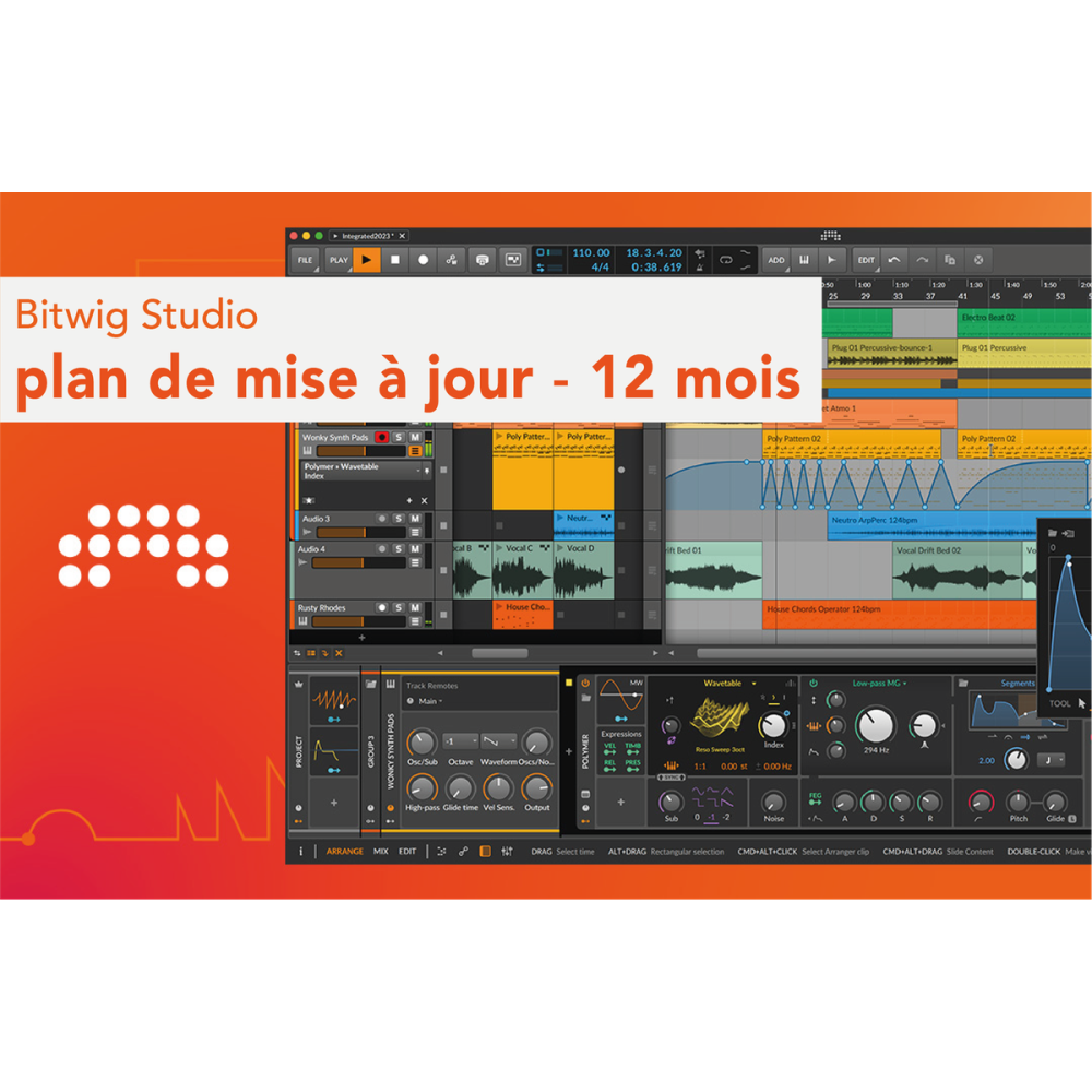 Bitwig Studio - Plan de mise à jour 12 mois