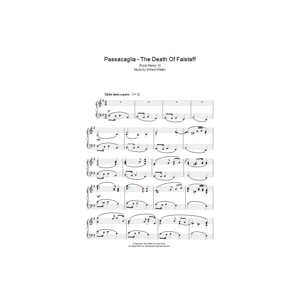 Passacaglia - The Death Of Falstaff (from Henry V)