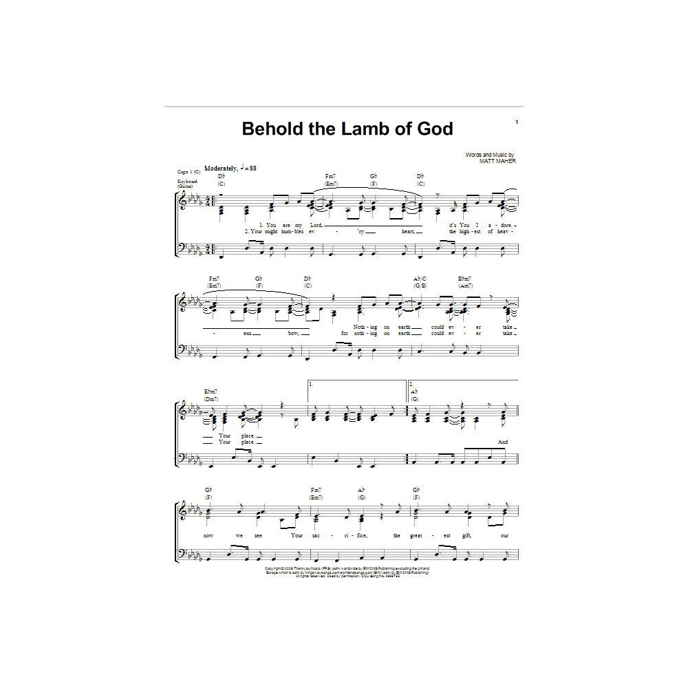 Behold The Lamb Of God