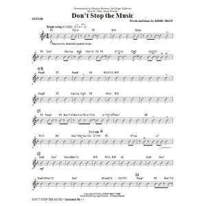 Don't Stop The Music - Guitar