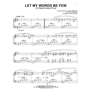 Let My Words Be Few (I'll Stand In Awe Of You) (arr. Phillip Keveren)