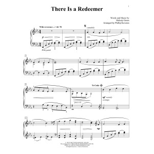There Is A Redeemer (arr. Phillip Keveren)
