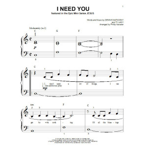 I Need You (arr. Phillip Keveren)