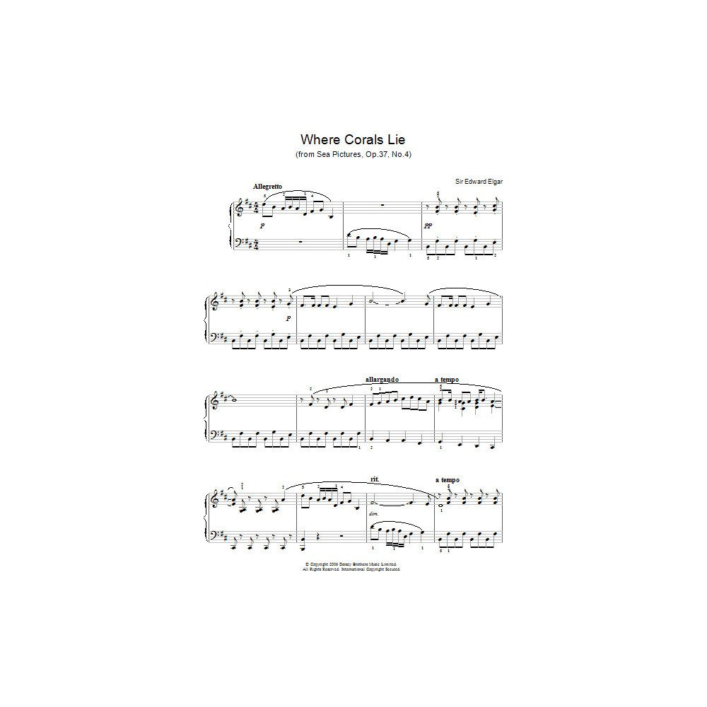 Wo Korallen Ruhen (aus Sea Pictures, Op.37, Nr.4)
