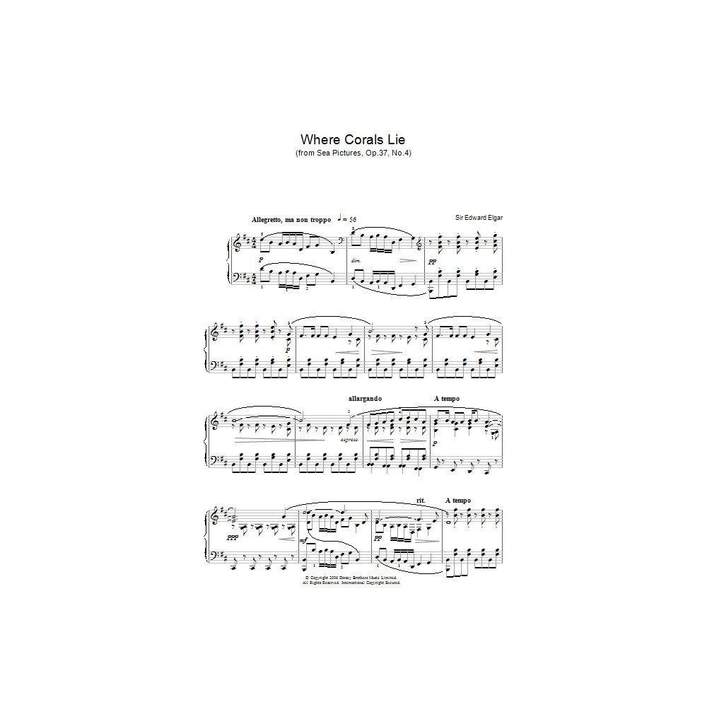 Wo Korallen Ruhen (aus Sea Pictures, Op.37, Nr.4)
