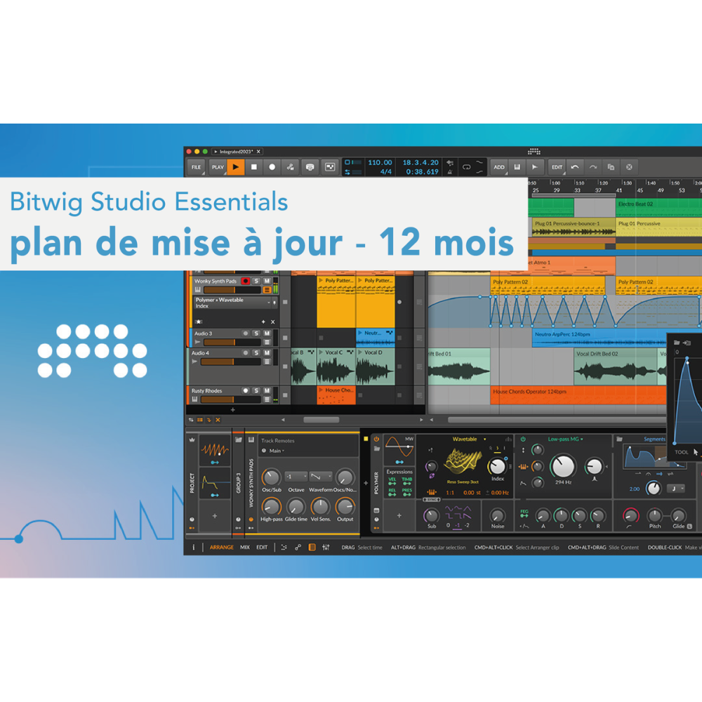 Bitwig Studio Essentials - Plan de mise à jour 12 mois