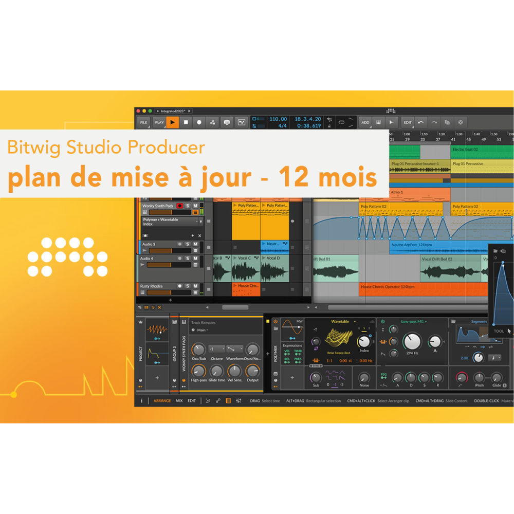 Bitwig Studio Producer - Plan de mise à jour 12 mois