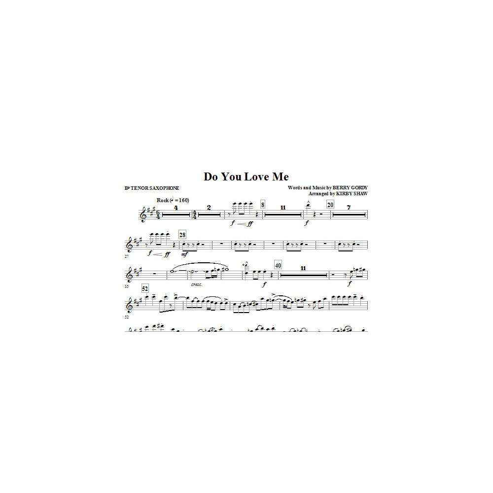 Do You Love Me - Bb Tenor Saxophone