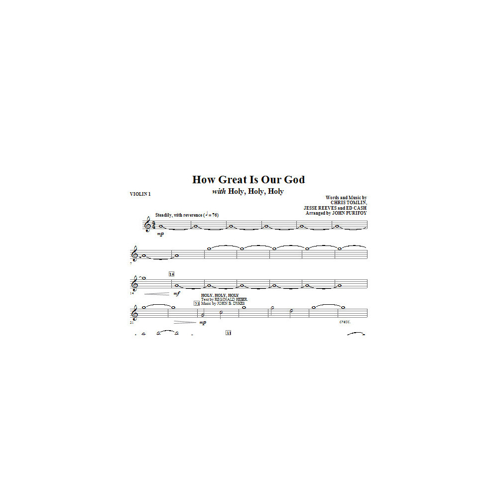 How Great Is Our God with Holy, Holy, Holy - Violin 1