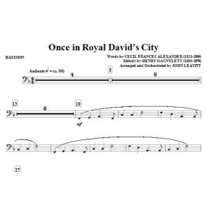 Once in Royal David's City - Bassoon