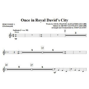 Once in Royal David's City - Percussion 1