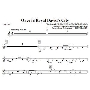 Once in Royal David's City - Violin 1