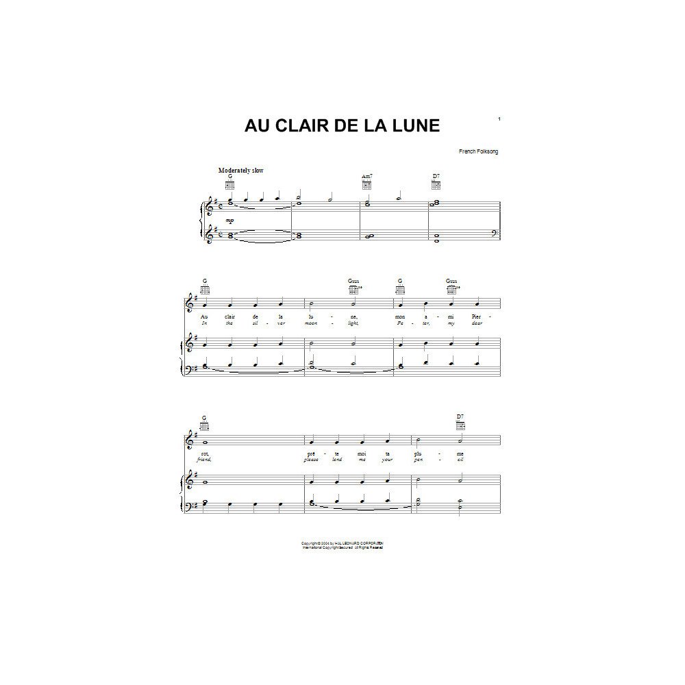 Au Clair De La Lune