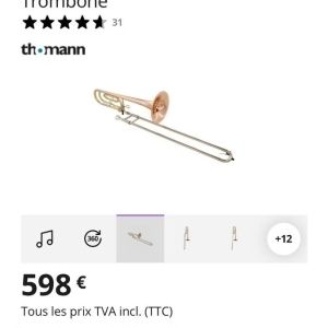 Trombone ténor Thomann TF547 GL