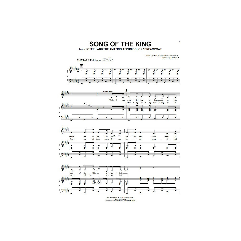 Song Of The King (from Joseph And The Amazing Technicolor Dreamcoat)
