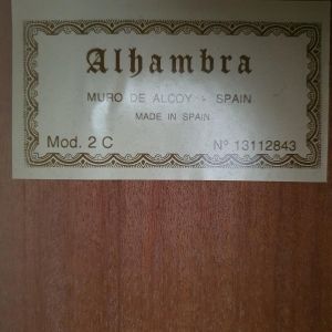 GUITARE ALHAMBRA 2C