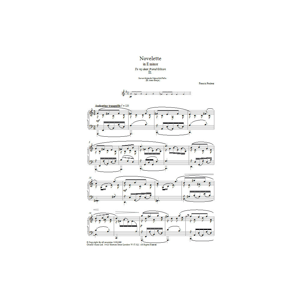 Novelette In E Minor, III