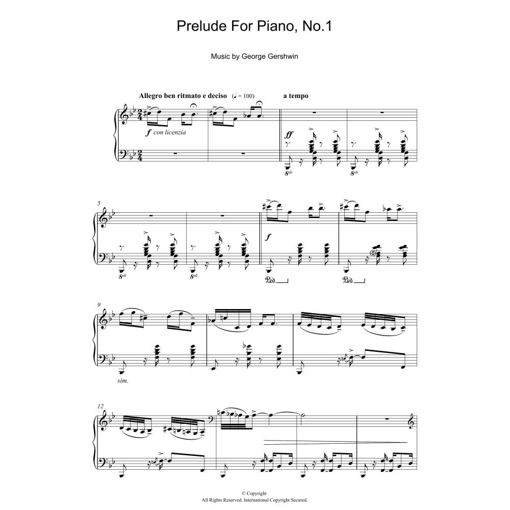Prelude For Piano, No.1