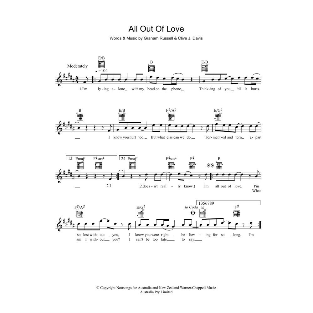 All Out Of Love