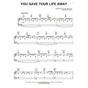 You Gave Your Life Away