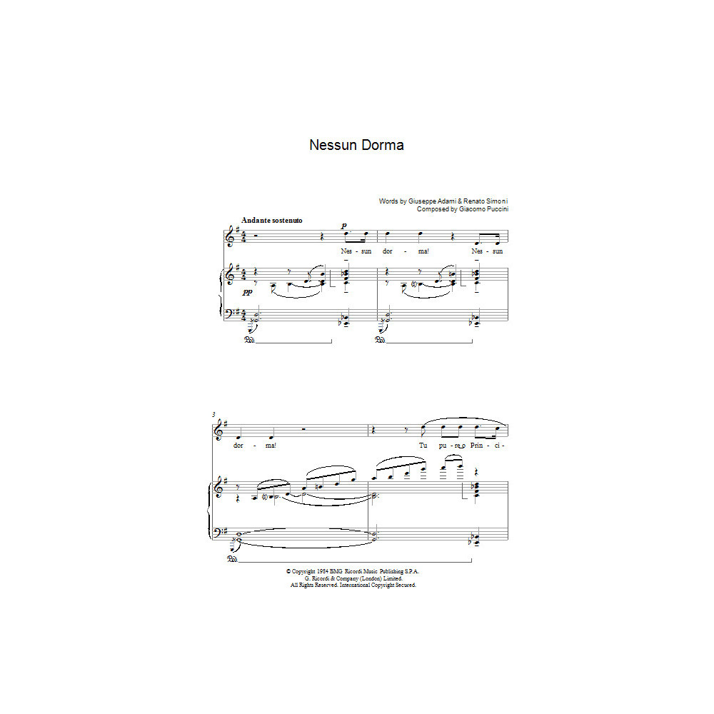 Nessun Dorma (from Turandot)