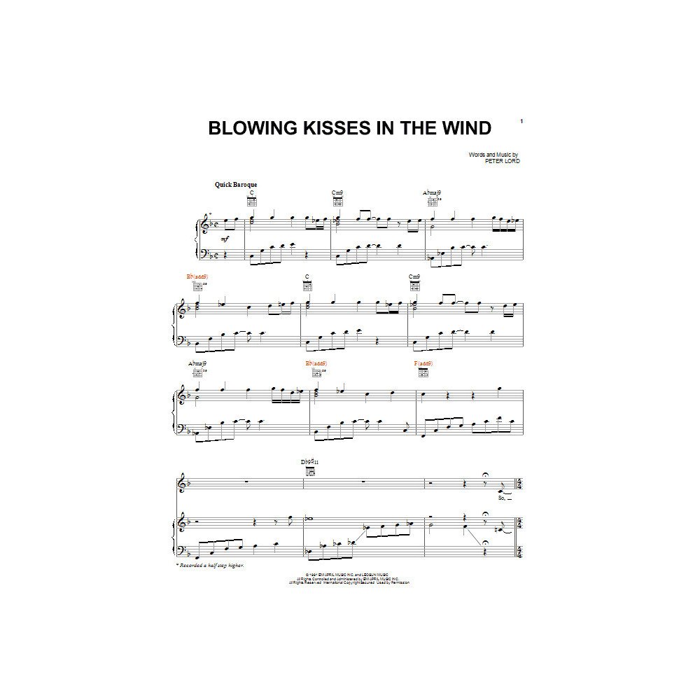 Blowing Kisses In The Wind