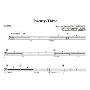 Twenty-Three (arr. Phillip Keveren) - Timpani