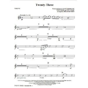 Twenty-Three (arr. Phillip Keveren) - Violin II