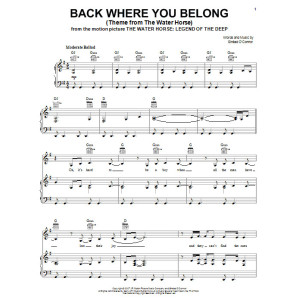 Back Where You Belong (Theme from The Water Horse)