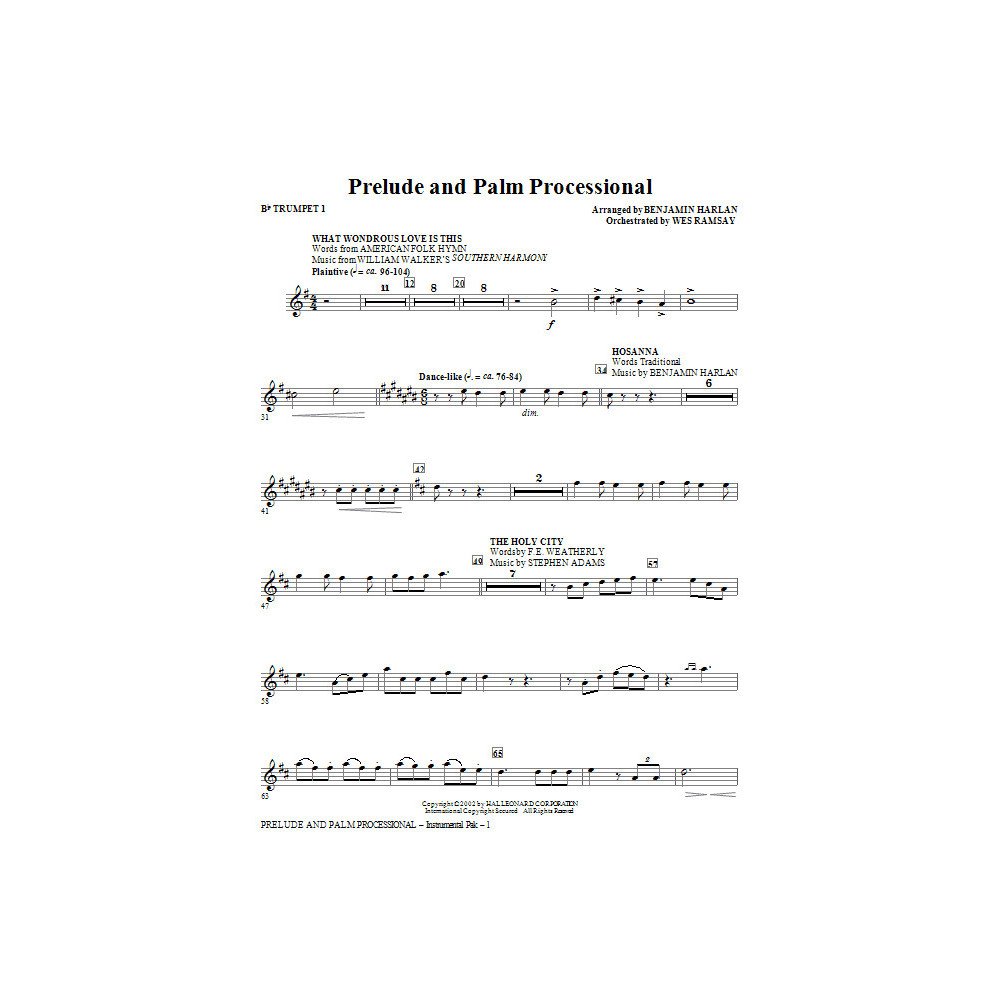 Prelude And Palm Processional - Bb Trumpet 1