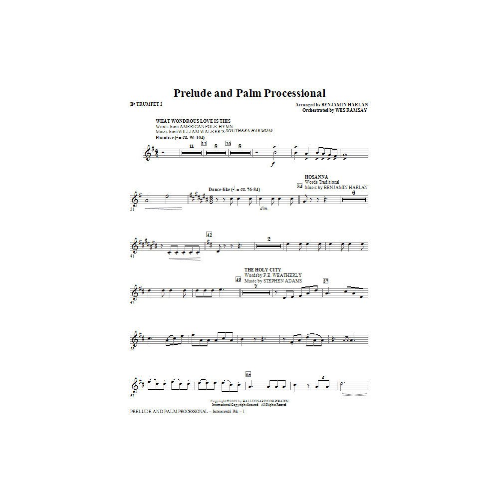 Prelude And Palm Processional - Bb Trumpet 2