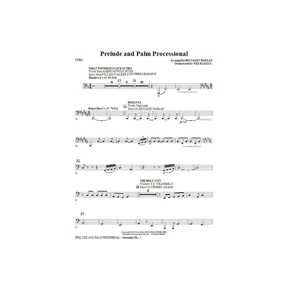 Prelude And Palm Processional - Tuba
