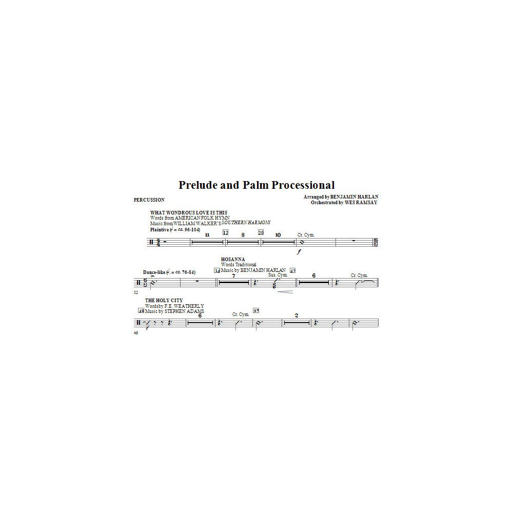 Prelude And Palm Processional - Percussion