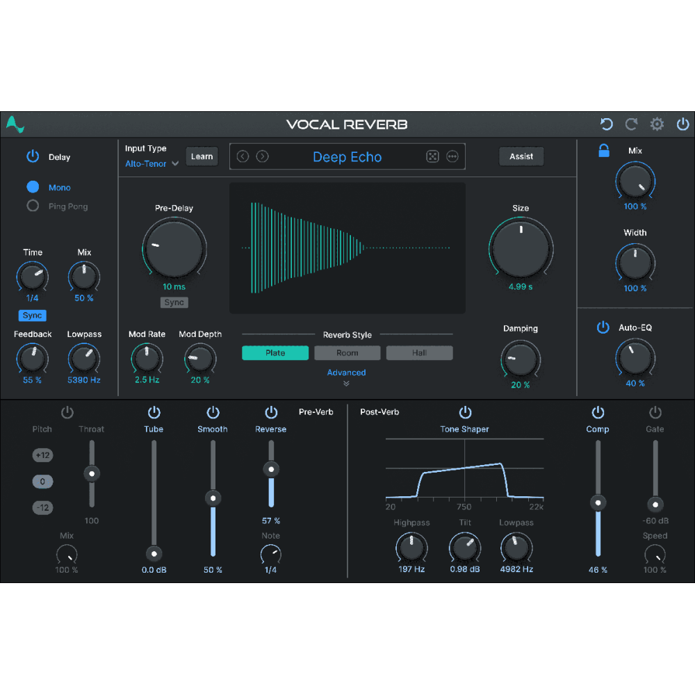 Antares AutoTune Vocal Reverb