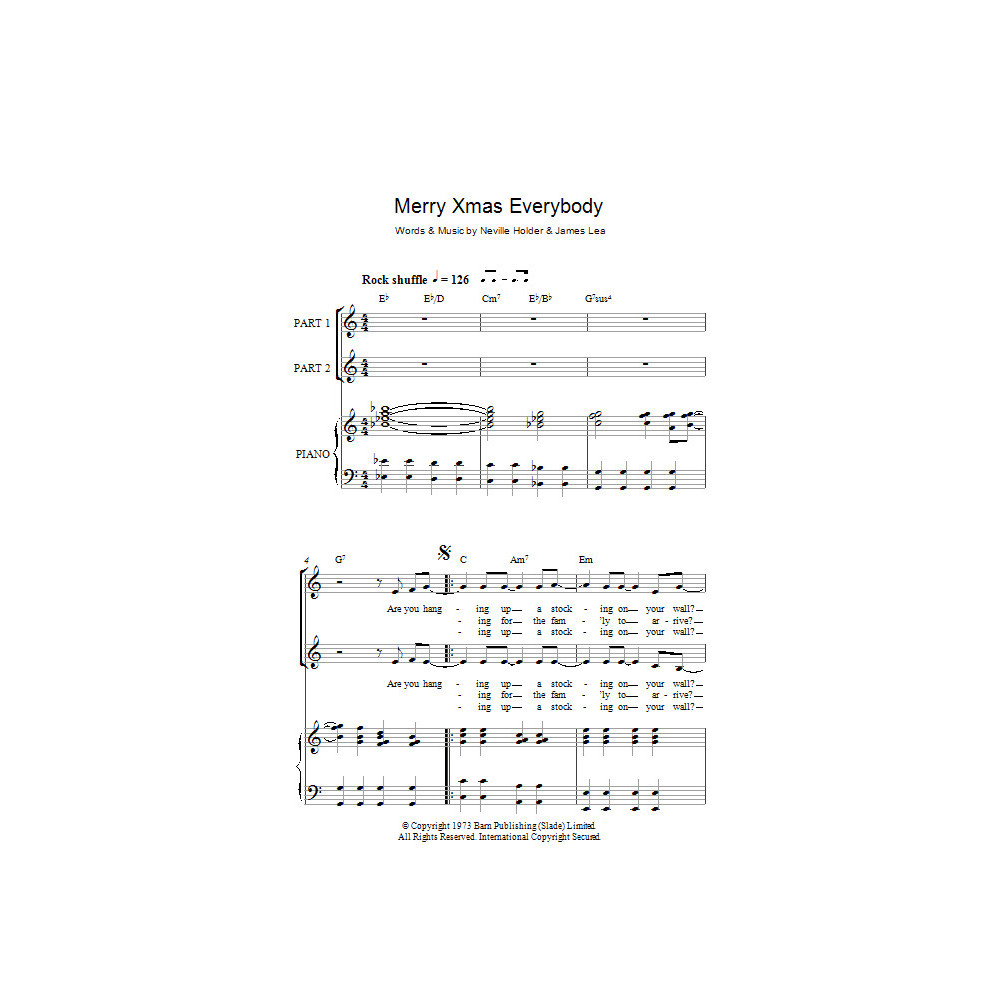 Frohe Weihnachten an alle (arr. Rick Hein)
