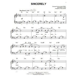 Sincerely (arr. Phillip Keveren)