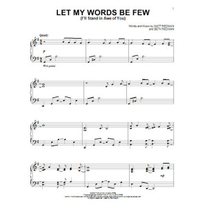 Let My Words Be Few (I'll Stand In Awe Of You)