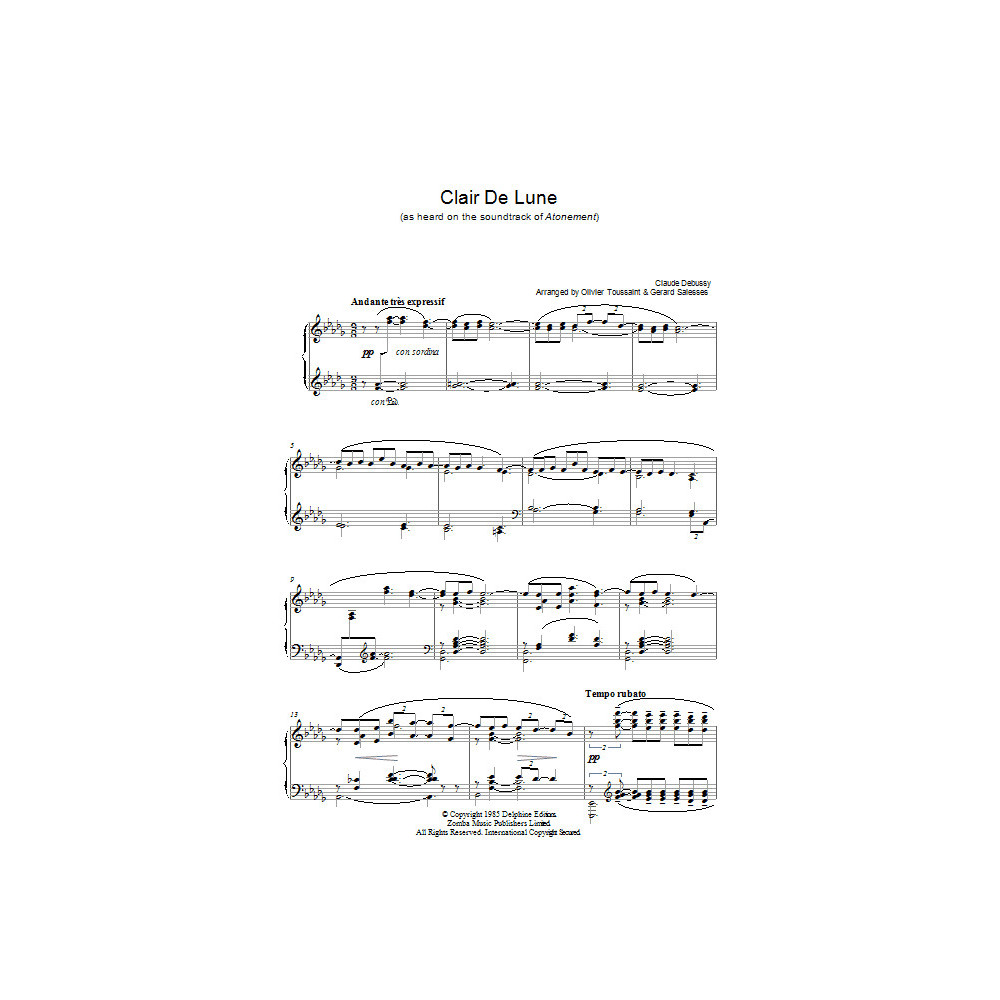 Clair de Lune (arr. Olivier Toussaint & Gerard Salesses)