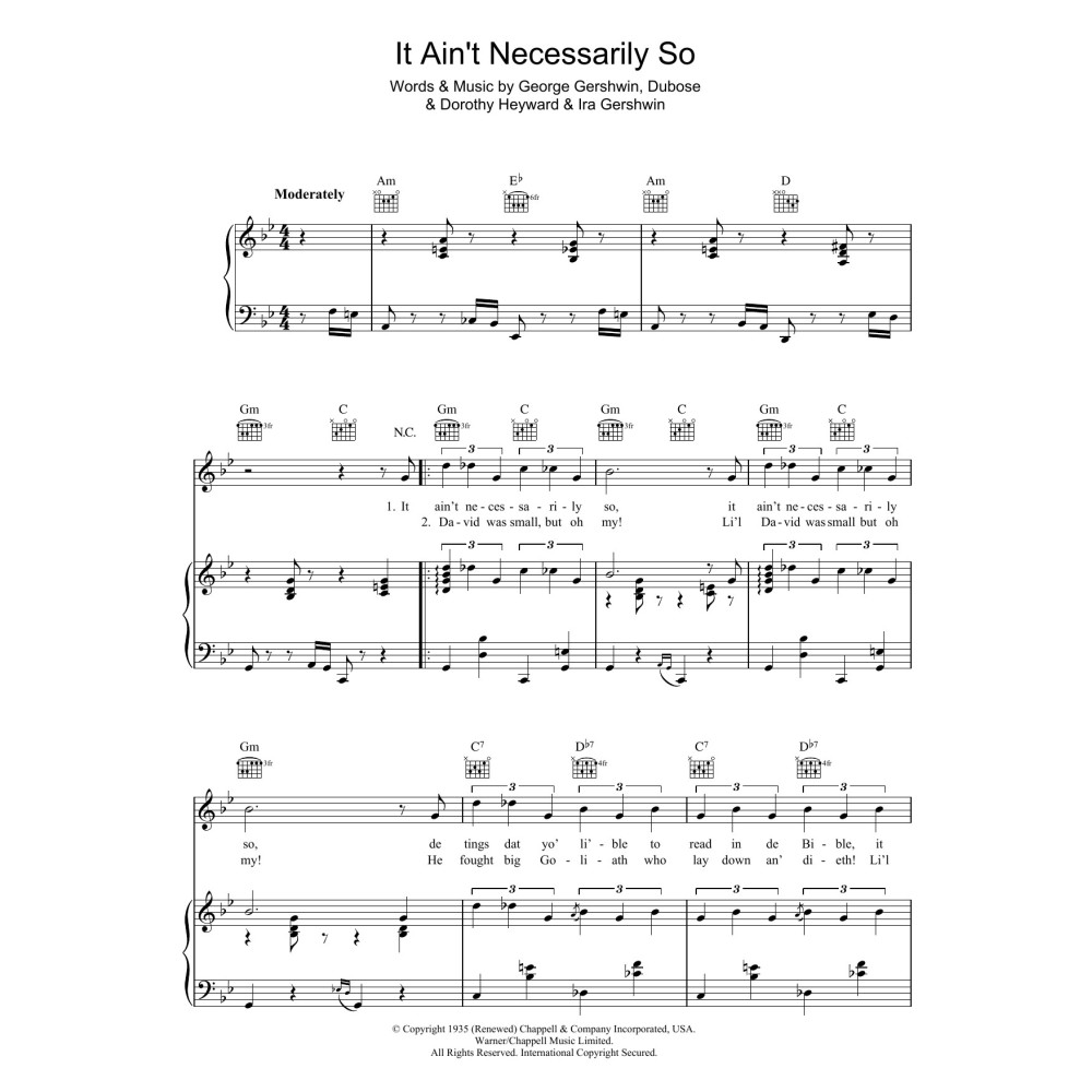 Es ist nicht unbedingt so (aus Porgy Und Bess)