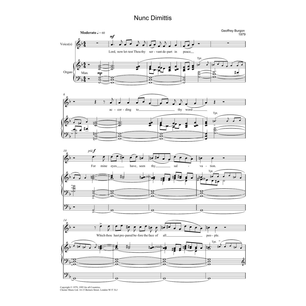 Nunc Dimittis (theme from Tinker, Tailor, Soldier, Spy)