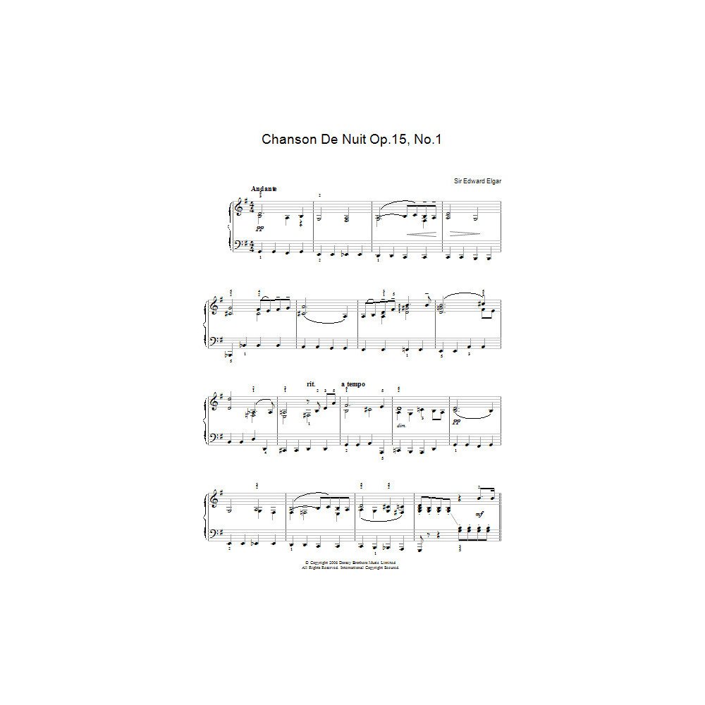 Chanson De Nuit Op.15, Nr.1