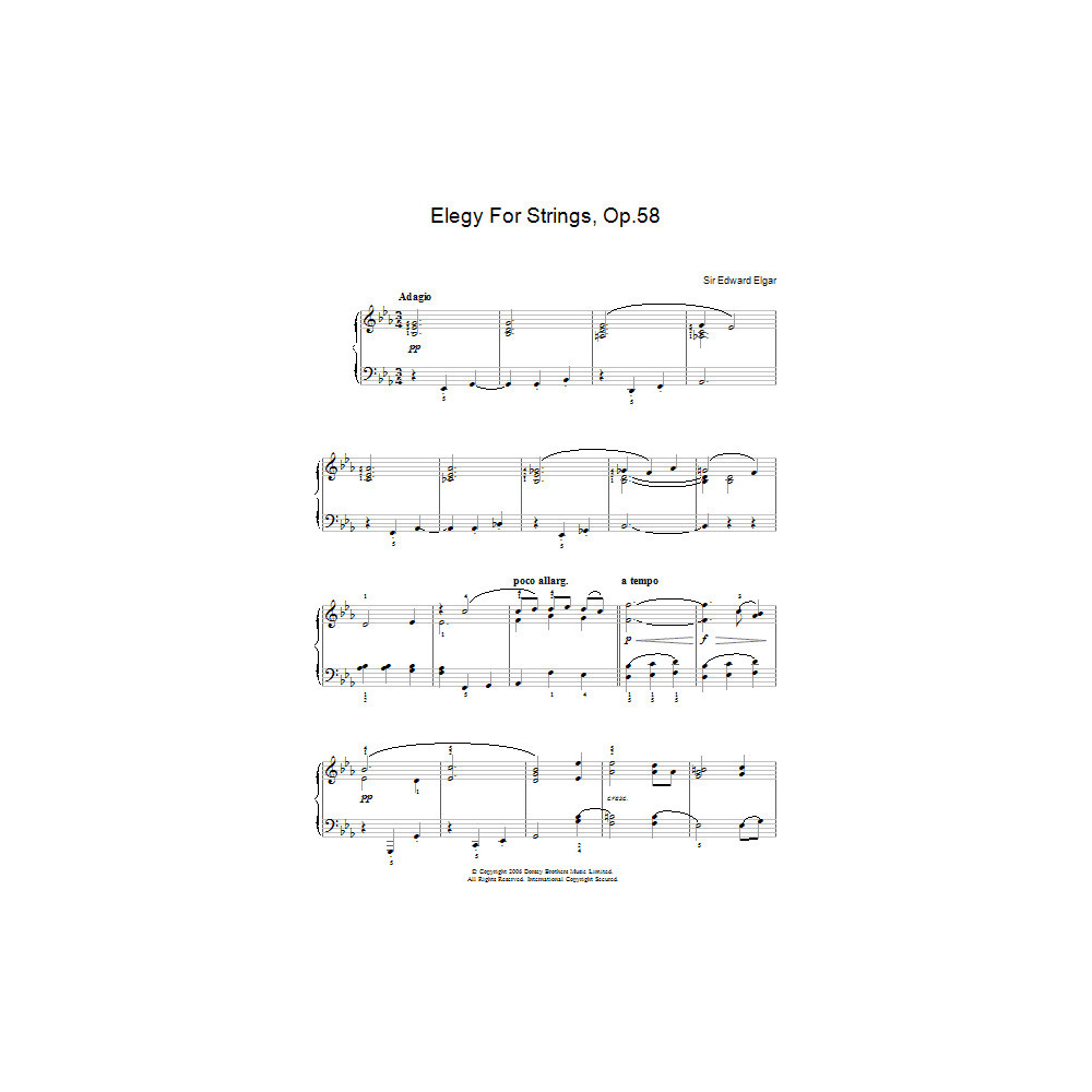 Elegy For Strings, Op.58